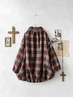 画像8: MARCHE' DE SOEUR／ウールガーゼのバルーンチュニック・ベージュチェック (8)