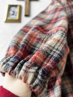 画像5: MARCHE' DE SOEUR／ウールガーゼのバルーンチュニック・ベージュチェック (5)