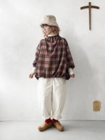 画像18: MARCHE' DE SOEUR／ウールガーゼのバルーンチュニック・赤チェック (18)