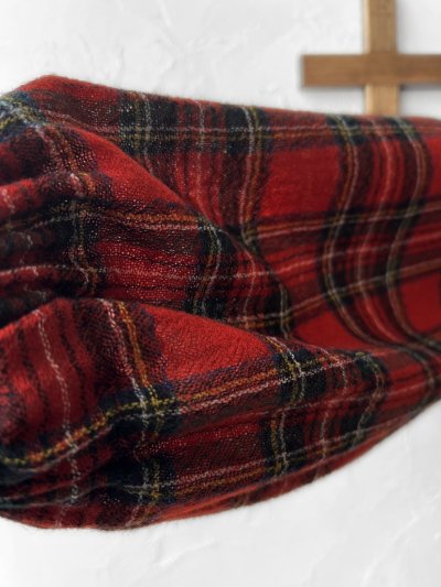 画像9: MARCHE' DE SOEUR／ウールガーゼのバルーンチュニック・赤チェック