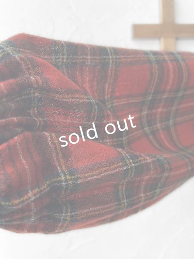 画像7: MARCHE' DE SOEUR／ウールガーゼのバルーンチュニック・赤チェック