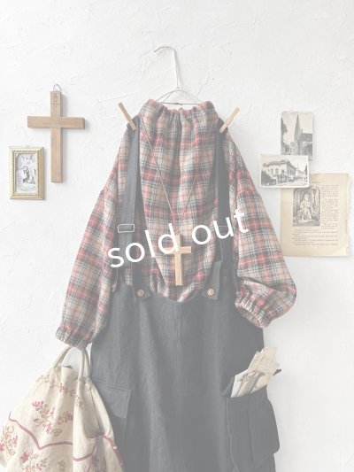 画像11: MARCHE' DE SOEUR／ウールガーゼのバルーンチュニック・ベージュチェック