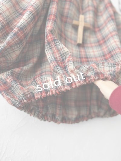 画像6: MARCHE' DE SOEUR／ウールガーゼのバルーンチュニック・ベージュチェック