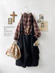 画像10: MARCHE' DE SOEUR／ウールガーゼのバルーンチュニック・ベージュチェック (10)