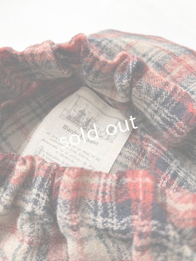 画像3: MARCHE' DE SOEUR／ウールガーゼのバルーンチュニック・ベージュチェック