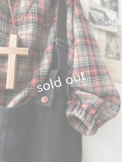 画像12: MARCHE' DE SOEUR／ウールガーゼのバルーンチュニック・ベージュチェック