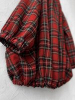 画像11: MARCHE' DE SOEUR／ウールガーゼのバルーンチュニック・赤チェック (11)