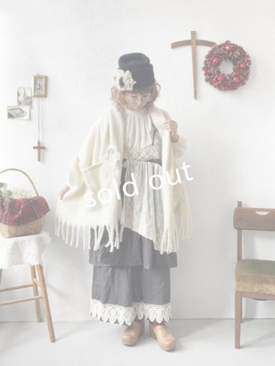 画像6: 【ノエルの贈り物】リネンキャミのレースチュニック・ダークグレー【5】