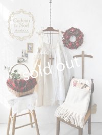 【ノエルの贈り物】リネンキャミのレースワンピース・ミルク【10】