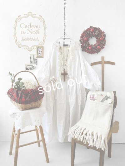 画像1: 【ノエルの贈り物】ホワイトリネンレースワンピース・C【17】