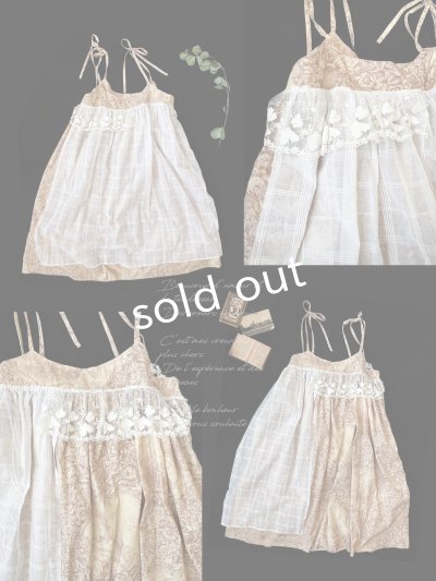 画像2: 【ノエルの贈り物】トワルドジュイのキャミワンピース・A【12】