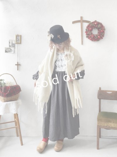 画像6: 【ノエルの贈り物】セーラー襟のレースワンピース・ダークグレー【20】