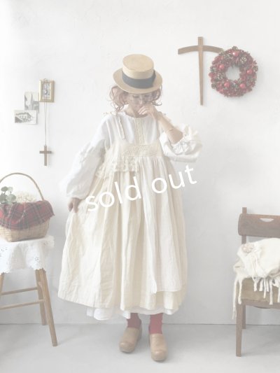 画像4: 【ノエルの贈り物】リネンキャミのレースワンピース・ミルク【10】