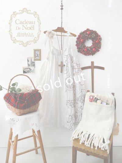 画像1: 【ノエルの贈り物】マディラ刺繍のキャミワンピース・D【24】