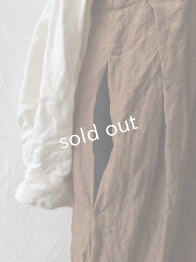 画像6: MARCHE' DE SOEUR／リネンのベストワンピース・黒×アンティークブラウン