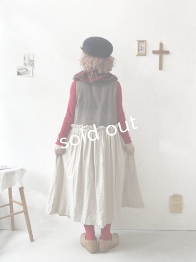 画像10: MARCHE' DE SOEUR／ウールツイードのベストワンピース・モカ×生成り