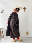画像12: MARCHE' DE SOEUR／シャーリングネックワンピース・レッドブラウンチェック (12)