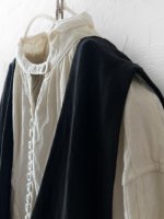 画像4: MARCHE' DE SOEUR／リネンのベストワンピース・黒×アンティークブラウン (4)
