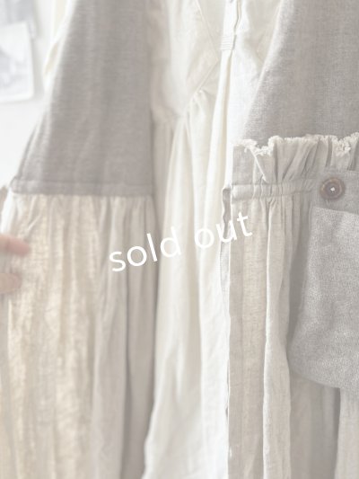 画像12: MARCHE' DE SOEUR／ウールツイードのベストワンピース・モカ×生成り