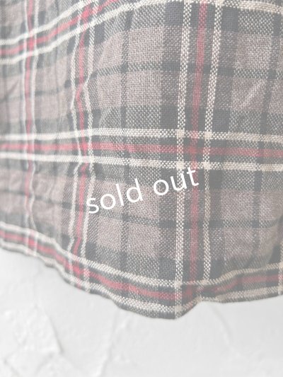 画像4: MARCHE' DE SOEUR／シャーリングネックワンピース・レッドブラウンチェック