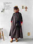画像11: MARCHE' DE SOEUR／シャーリングネックワンピース・レッドブラウンチェック (11)
