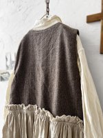 画像7: MARCHE' DE SOEUR／ウールツイードのベストワンピース・モカ×生成り (7)