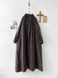 画像7: MARCHE' DE SOEUR／シャーリングネックワンピース・レッドブラウンチェック (7)