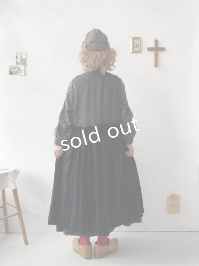 画像12: MARCHE' DE SOEUR／ウールツイードのベストワンピース・チャコール×黒