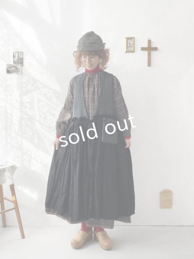 画像11: MARCHE' DE SOEUR／ウールツイードのベストワンピース・チャコール×黒