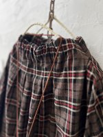 画像3: MARCHE' DE SOEUR／シャーリングネックワンピース・レッドブラウンチェック (3)