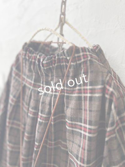 画像3: MARCHE' DE SOEUR／シャーリングネックワンピース・レッドブラウンチェック