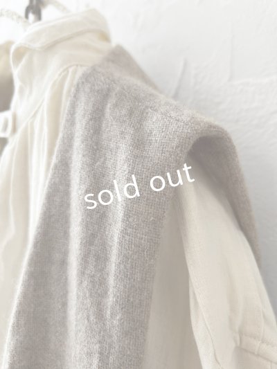 画像3: MARCHE' DE SOEUR／ウールツイードのベストワンピース・ベージュ×生成り