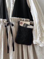画像3: MARCHE' DE SOEUR／リネンのベストワンピース・黒×生成り (3)
