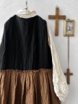 画像8: MARCHE' DE SOEUR／リネンのベストワンピース・黒×アンティークブラウン (8)