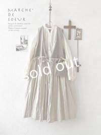 MARCHE' DE SOEUR／ウールツイードのベストワンピース・ベージュ×生成り