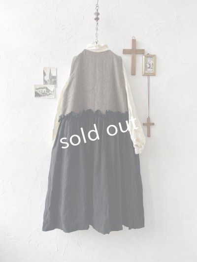 画像8: MARCHE' DE SOEUR／ウールツイードのベストワンピース・モカ×黒