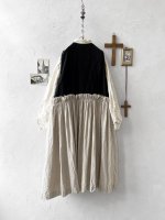 画像7: MARCHE' DE SOEUR／リネンのベストワンピース・黒×生成り (7)