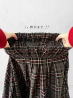 画像10: MARCHE' DE SOEUR／シャーリングネックワンピース・レッドブラウンチェック (10)