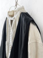 画像6: MARCHE' DE SOEUR／リネンのベストワンピース・黒×生成り (6)