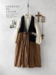 画像1: MARCHE' DE SOEUR／リネンのベストワンピース・黒×アンティークブラウン (1)