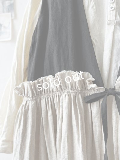 画像5: MARCHE' DE SOEUR／リネンのベストワンピース・黒×生成り