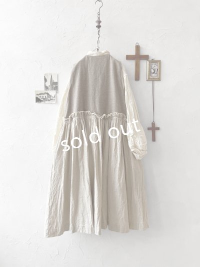 画像10: MARCHE' DE SOEUR／ウールツイードのベストワンピース・ベージュ×生成り