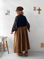 画像11: MARCHE' DE SOEUR／リネンのベストワンピース・黒×アンティークブラウン (11)