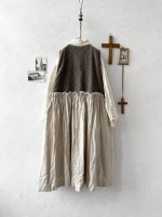 画像6: MARCHE' DE SOEUR／ウールツイードのベストワンピース・モカ×生成り (6)