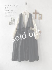 MARCHE' DE SOEUR／ウールツイードのベストワンピース・チャコール×黒