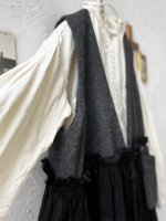 画像6: MARCHE' DE SOEUR／ウールツイードのベストワンピース・チャコール×黒 (6)