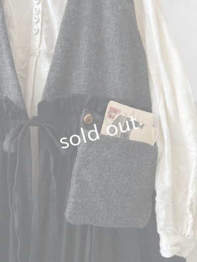 画像4: MARCHE' DE SOEUR／ウールツイードのベストワンピース・チャコール×黒