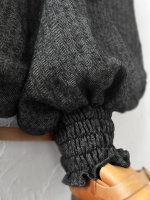 画像5: MARCHE' DE SOEUR／シェットランドウールリネン ピエロパンツ・杢ブラック (5)