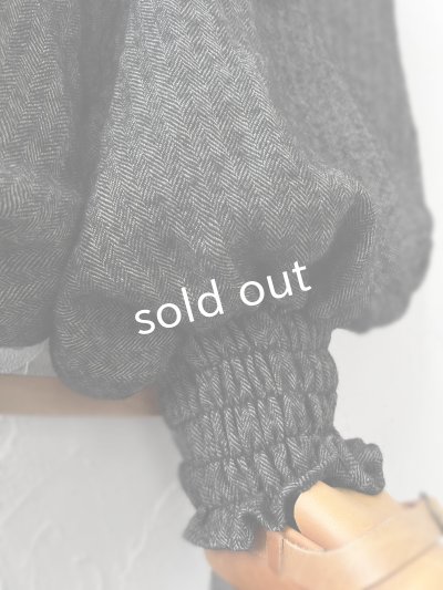 画像5: MARCHE' DE SOEUR／シェットランドウールリネン ピエロパンツ・杢ブラック