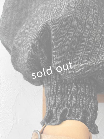 画像6: MARCHE' DE SOEUR／シェットランドウールリネン ピエロパンツ・杢ブラック